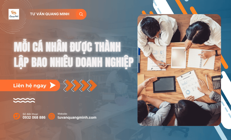 Mỗi cá nhân được thành lập bao nhiêu doanh nghiệp theo đúng luật