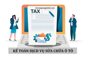 kế toán dịch vụ sửa chữa ô tô