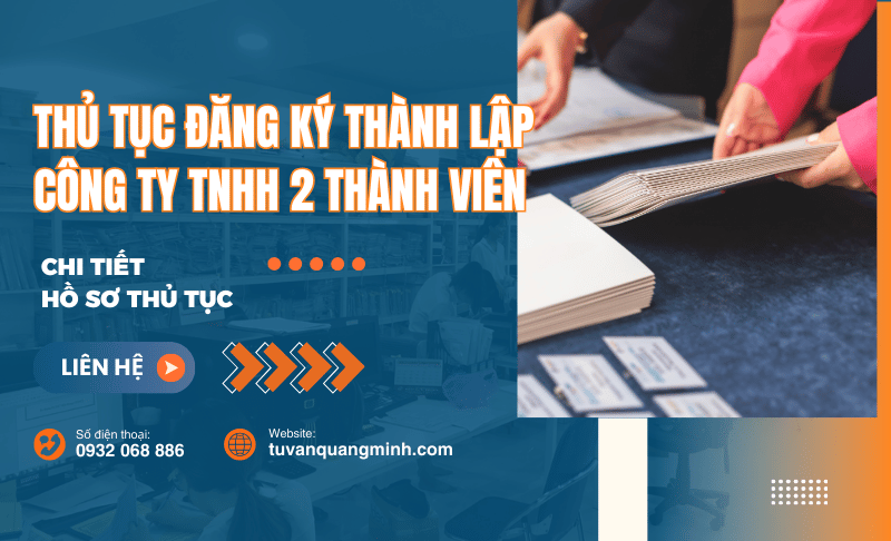 Thủ tục đăng ký thành lập công ty tnhh 2 thành viên