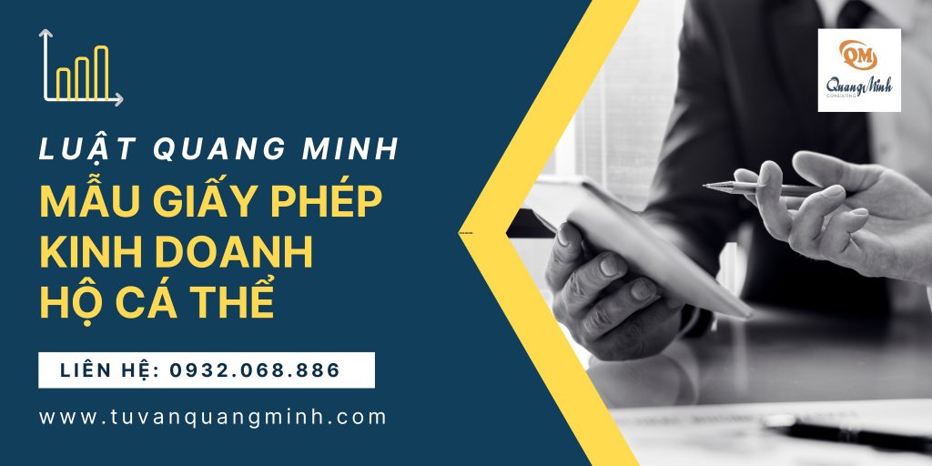 Mẫu giấy phép kinh doanh hộ cá thể mới nhất – Luật Quang Minh