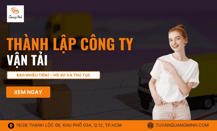 Thành lập công ty vận tải cần bao nhiêu tiền