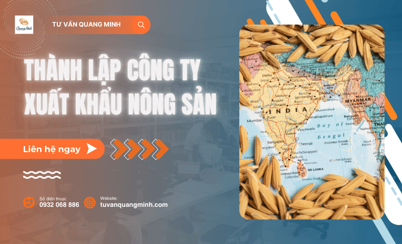 Thành lập công ty xuất khẩu nông sản hiệu quả và nhanh chóng