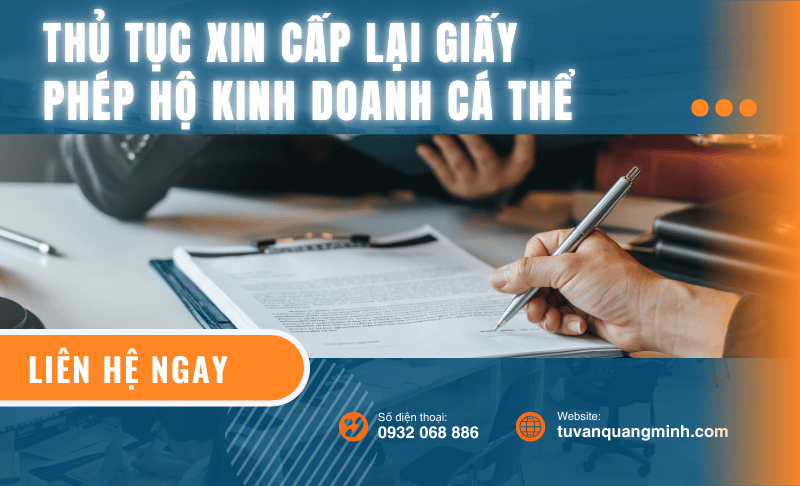 Thủ tục xin cấp lại giấy phép hộ kinh doanh cá thể