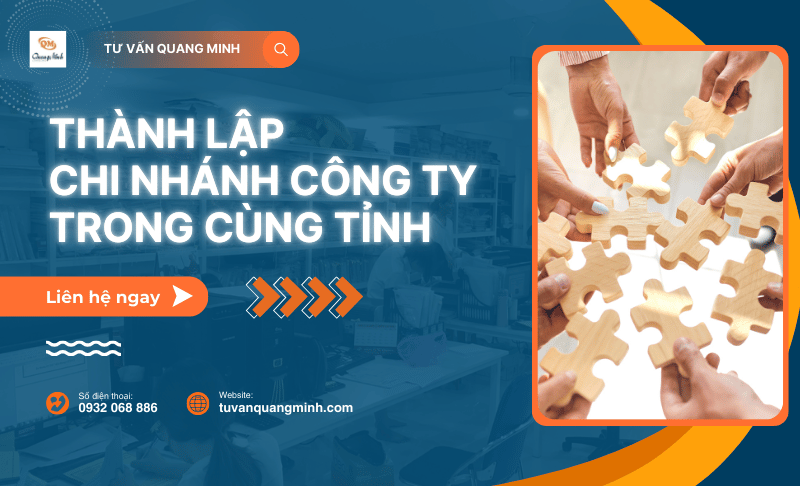 Thành lập chi nhánh công ty trong cùng tỉnh